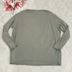 Lululemon Light Sage Green Slub Boatneck Shirt